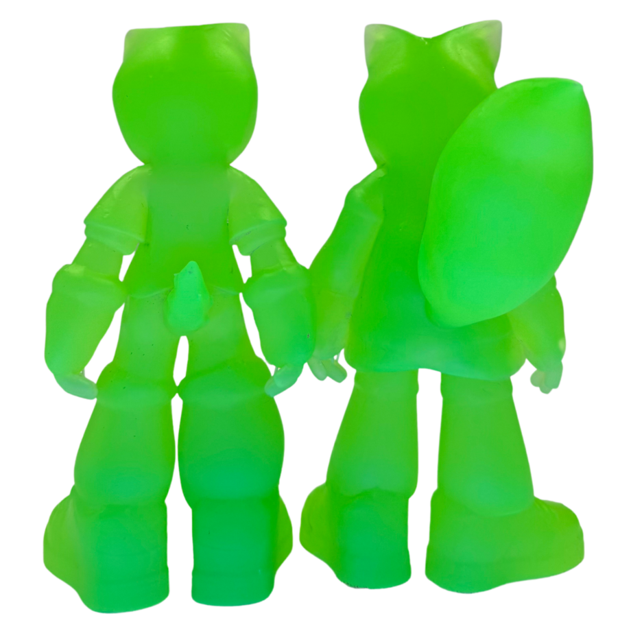 Adry Foxy & Otto Green Chibi  fluo