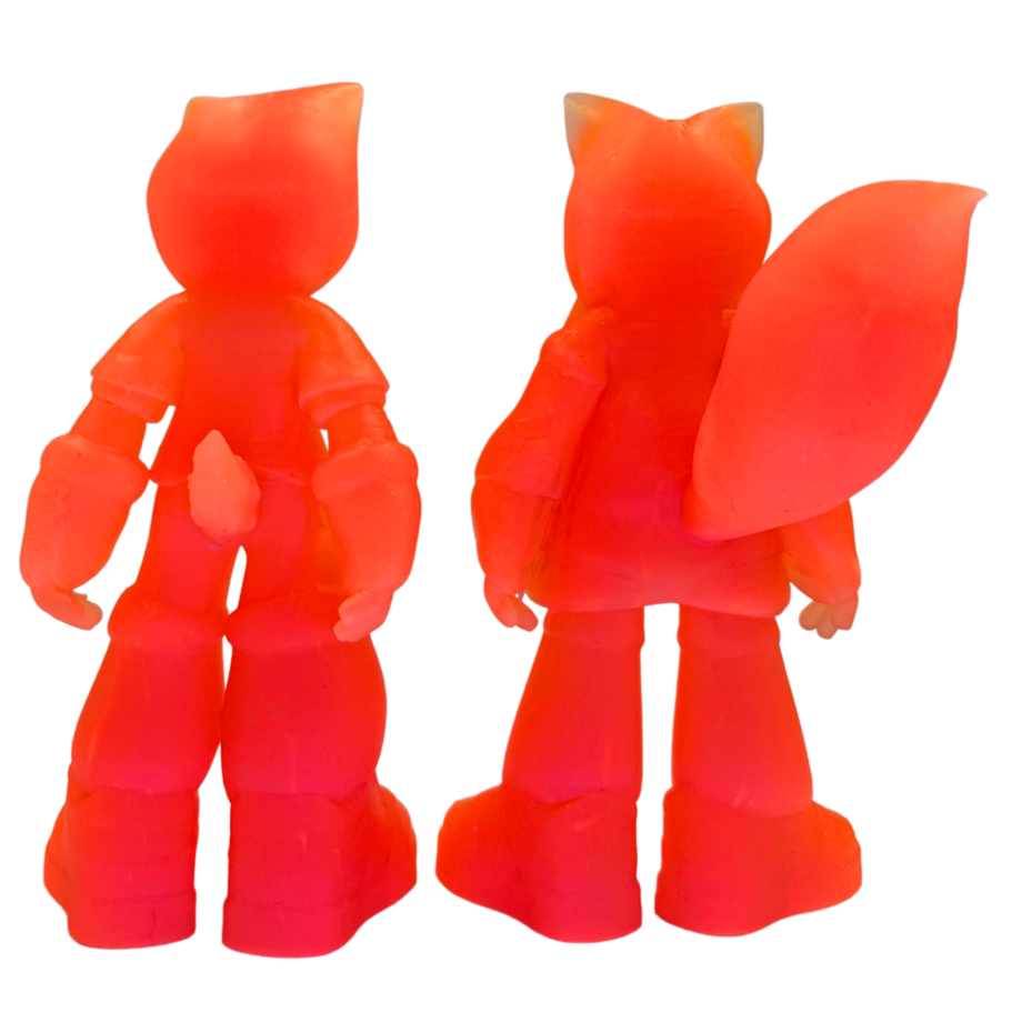 Adry Foxy & Otto Orange Chibi  fluo
