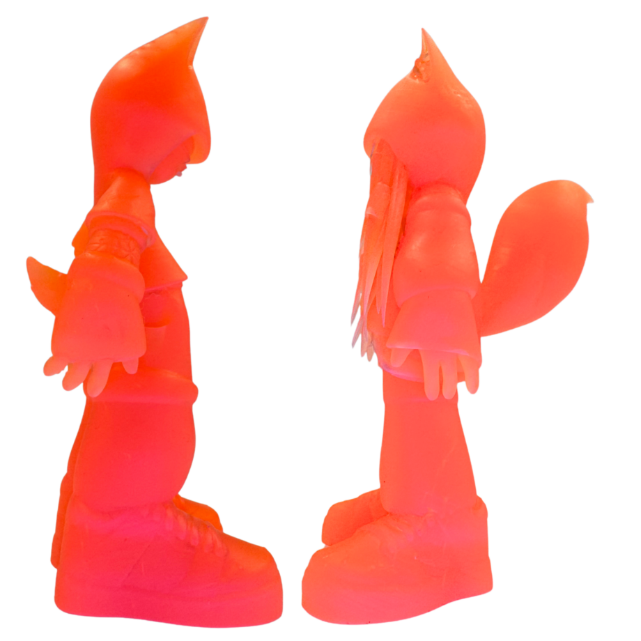 Adry Foxy & Otto Orange Chibi  fluo