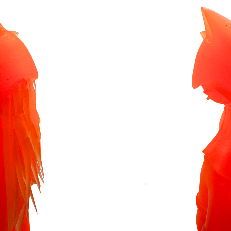 Adry Foxy & Otto Orange Chibi  fluo