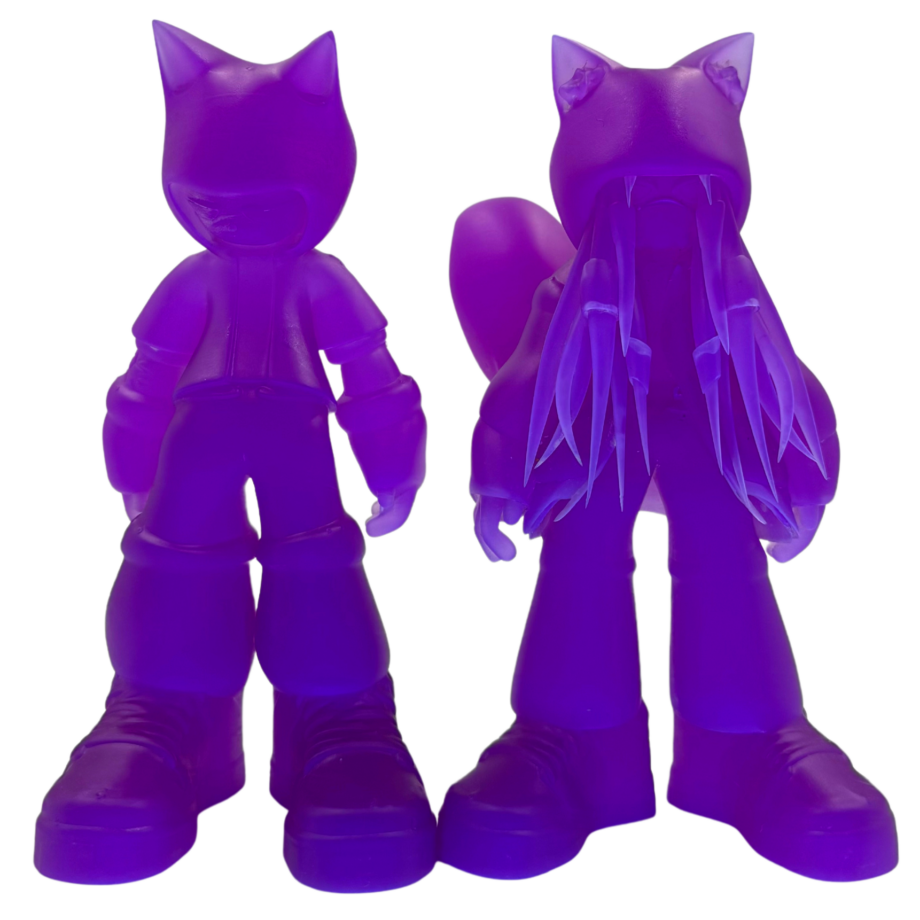 Adry Foxy & Otto Purple Chibi fluo