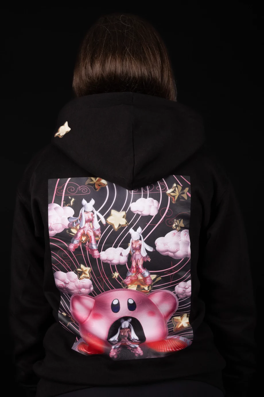 Hoodie Noir AR 2Street-Studio x Urban Arts Magazine - "Kirby" par Adry Foxy