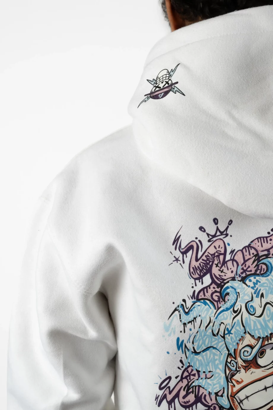 Hoodie White AR 2Street-Studio x Urban Arts Magazine - “Luffy GraffV” by Oskunk