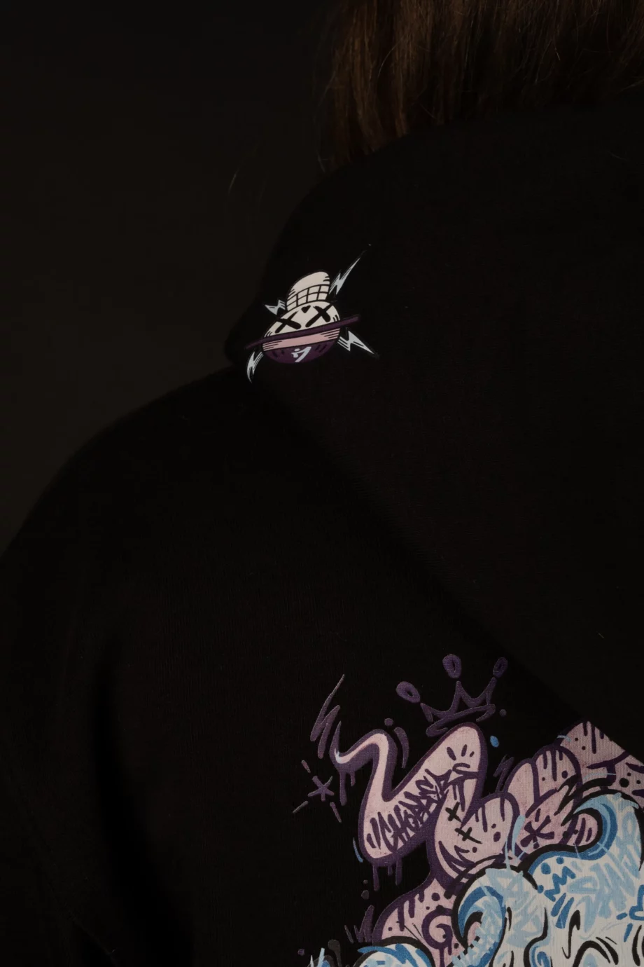Hoodie Black AR 2Street-Studio x Urban Arts Magazine - “Luffy GraffV” by Oskunk
