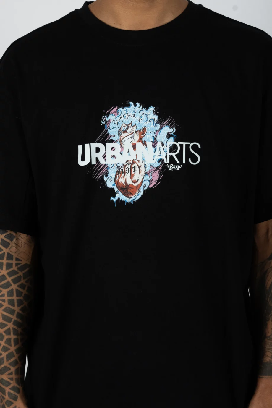 AR 2Street-Studio x Urban Arts Magazine Black T-shirt - “Luffy GraffV” by Oskunk