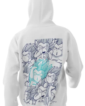 sweat blanc avec design en réalité augmentée DBZ "Ghost KAMIKAZE" par Iyaba.