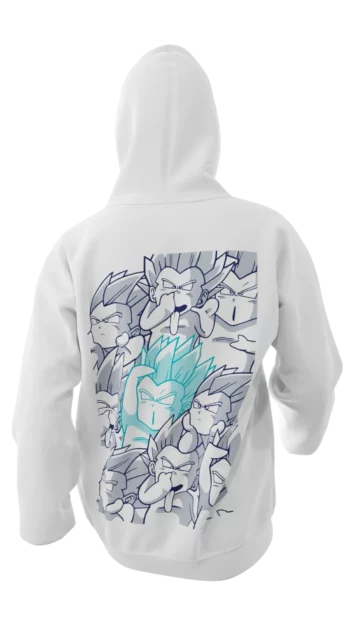 sweat blanc avec design en réalité augmentée DBZ "Ghost KAMIKAZE" par Iyaba.