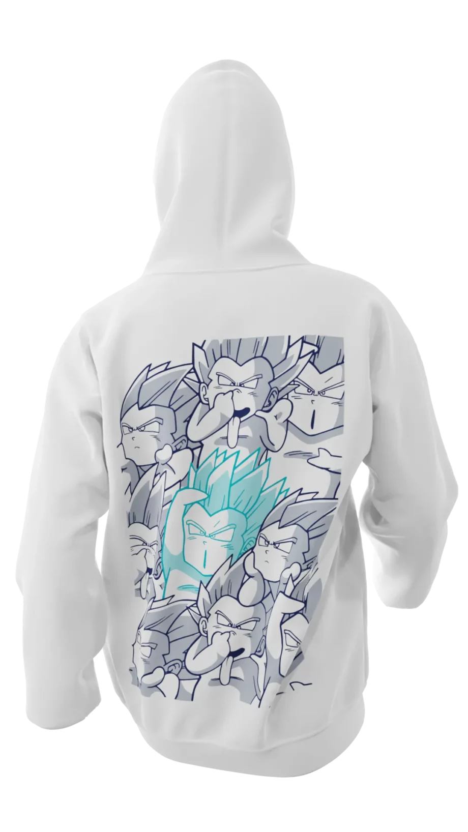 sweat blanc avec design en réalité augmentée DBZ "Ghost KAMIKAZE" par Iyaba.