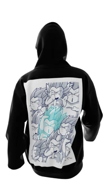 sweat noir avec design en réalité augmentée DBZ "Ghost KAMIKAZE" par Iyaba.