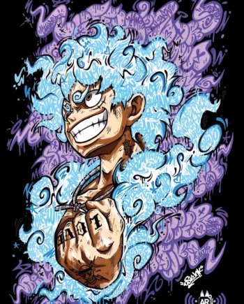 Illustration en réalité augmentée "Luffy GraffV" par Oskunk, édition limitée.