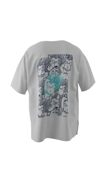 t-shirt blanc avec design en réalité augmentée DBZ "Ghost KAMIKAZE" par Iyaba.