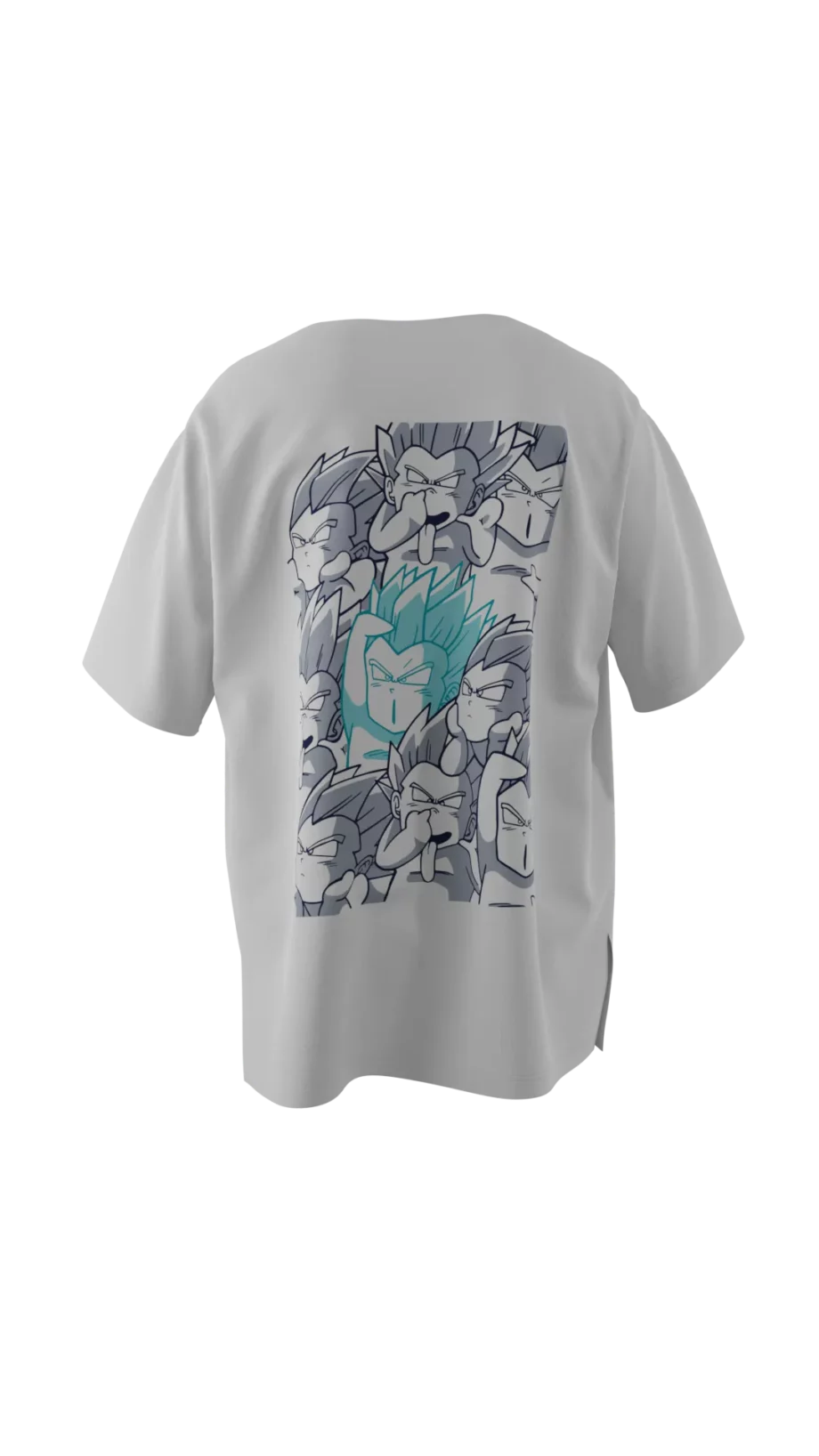 t-shirt blanc avec design en réalité augmentée DBZ "Ghost KAMIKAZE" par Iyaba.