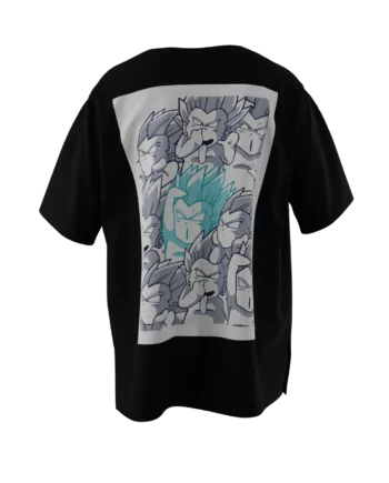 t-shirt noir avec design en réalité augmentée DBZ "Ghost KAMIKAZE" par Iyaba.