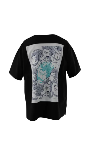 t-shirt noir avec design en réalité augmentée DBZ "Ghost KAMIKAZE" par Iyaba.