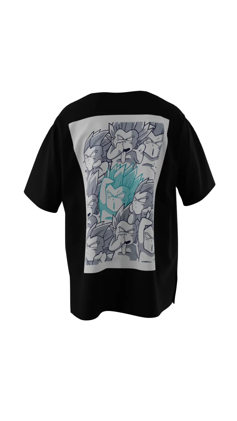 t-shirt noir avec design en réalité augmentée DBZ "Ghost KAMIKAZE" par Iyaba.